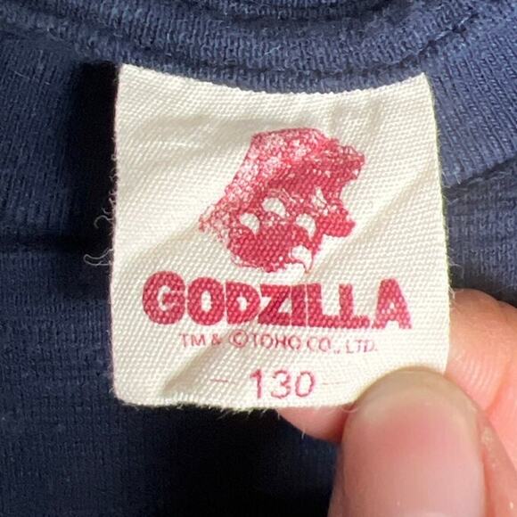 Godzilla Toho Toddler Ukiyoe Wave Shirt Size 130 100% Cotton - Picture 3 of 6